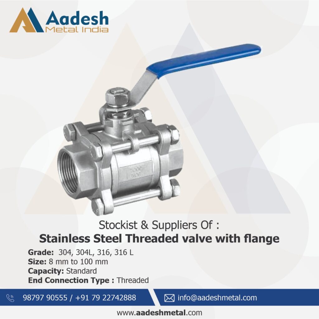 Stainless Steel Threaded Valve with Flange